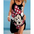 thumbnail image 3 of Vestido bohemio con estampado de dibujos animados de Disney para mujer, vestidos sin mangas con cuello en V, dobladillo suelto de verano, Vestido de playa elegante, 3 of 4