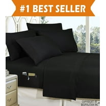 Elegant Comfort 3-Piece TWIN- Smart Sheet Set! Soft 1500 Series Wrinkle and Fade Resistant with Side Storage Pockets on Fitted Sheet, Twin, Black