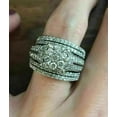 thumbnail image 4 of Bluebelljewels 4Ct Round Cubic Zirconia Engagement Ring Wedding Set 14K White Gold Finish, 4 of 6