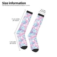 thumbnail image 2 of Naloa Tie Dye Thigh High Socks Extra Long Stretchy Sock Women Over Knee High Opaque Stocking Daily Wear, 2 of 6