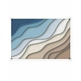 thumbnail image 2 of Sun Shade Sail 12x16Ft Abstract Geometric Blue Brown Gradient Waves Beach Uv Block Sunshade Canopy Outdoor Shade Cover Rectangle Shade Cloth For Patio Garden Yard Deck Pergola, 2 of 6