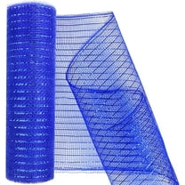 10 Inch x 30 Feet Decor Mesh Ribbon with Metallic Foil， Deco Mesh Wreath Supplies Ribbon Mesh Roll for Spring Wreaths, Swags, Craft, Party Decoration
