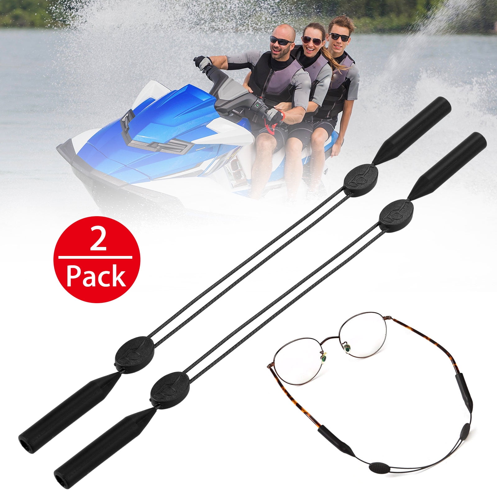 EEEKit Adjustable Eyeglasses and Sunglasses Holder Strap Cord, 2Pack