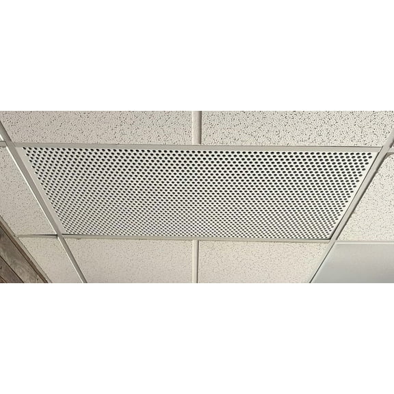 2' x 4' White Plastic Perforated Tile