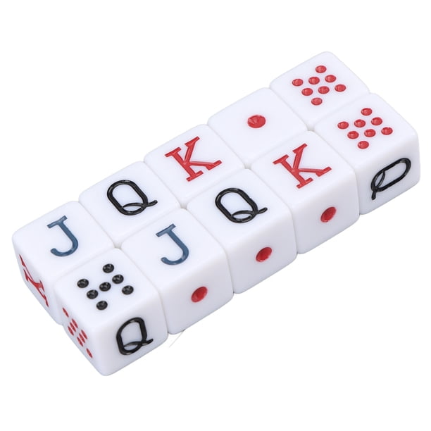 Cubos De Dados, Juego De Dados De Plástico De 10 Piezas, , 16 Mm, Ligero Y Portátil Para Juegos De Mesa