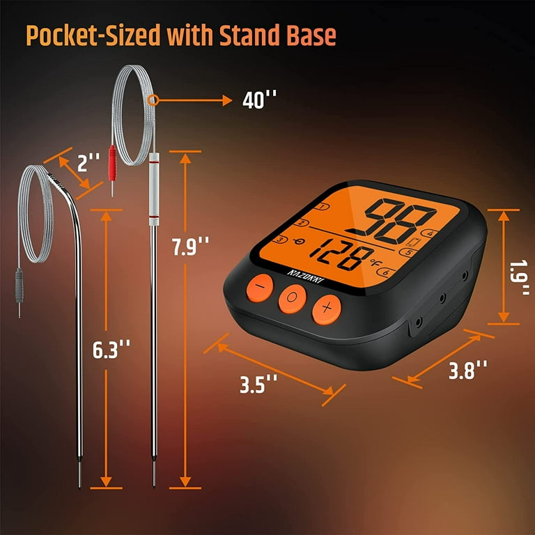 Razorri Smart Meat Digital Thermometer Wireless Timer with 4
