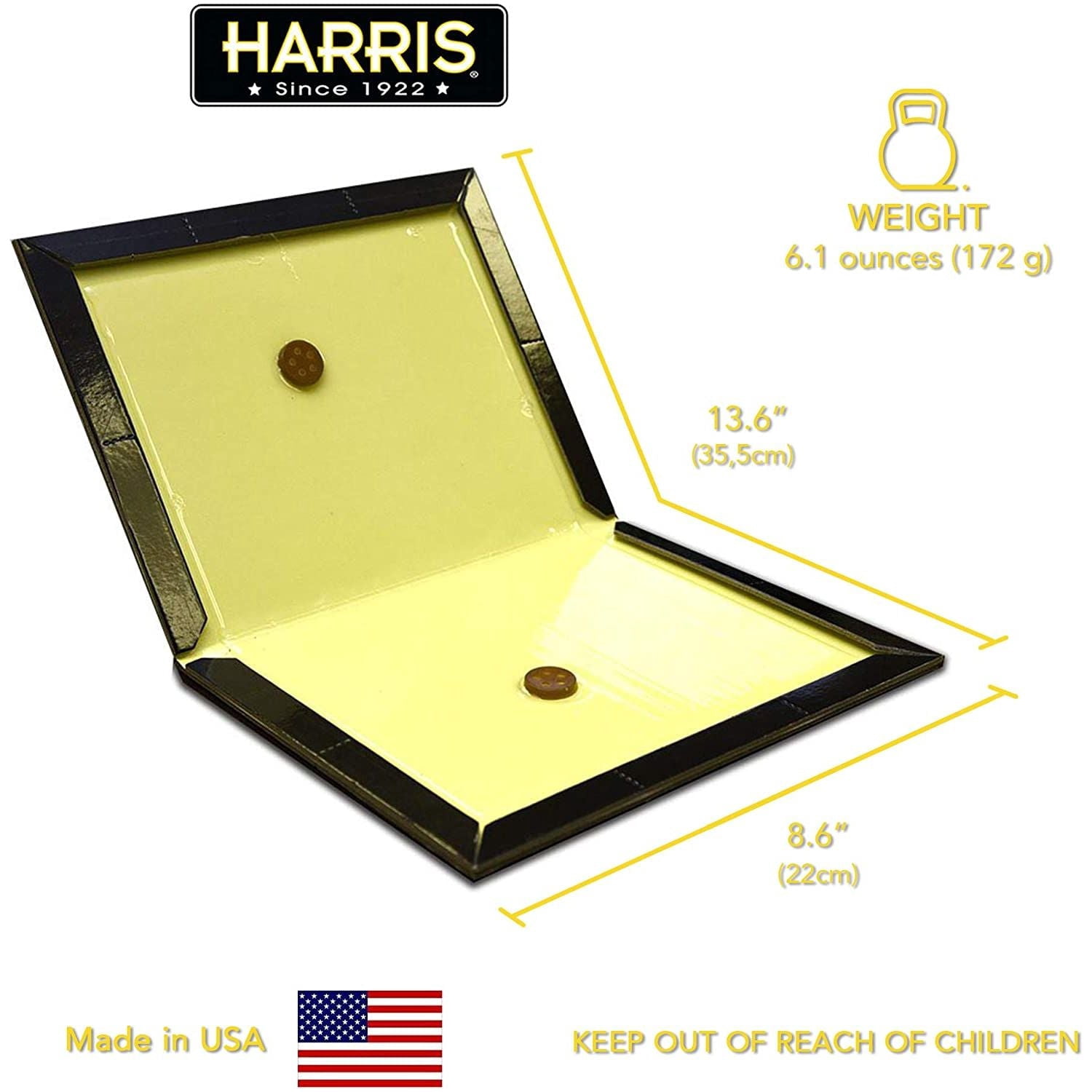Harris Super Size Rat and Mouse Glue Trap, Extra Large Surface, Non Toxic, Ready to Use, No Bait Required 3PCK