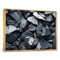thumbnail image 3 of Designart "Rocks Explosion in Tachisme Grey" Oversized Abstract Framed Wall Art - Transitional Grey Tachisme Bedroom Framed Canvas Wall Art, 3 of 7