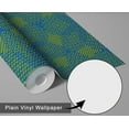 thumbnail image 5 of S4Sassy Self-Stick Decorative Boho Wallpaper, Dot Geometric Print Wall Paper, Vinyl Waterproof Contact Paper, Blue, 25"X 240" Removable Renter Friendly Walls Covering For Bedroom, Dining Room, 5 of 8