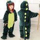 thumbnail image 1 of Pijamas de franela para niños y niñas, pijamas de dinosaurio verde, ropa de dormir, disfraz de animal para cosplay, fiesta de Halloween, atuendos divertidos, 1 of 3