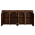 thumbnail image 5 of Appia Wood Grain 4-Door Sideboard Storage Cabinet in Walnut, 5 of 9