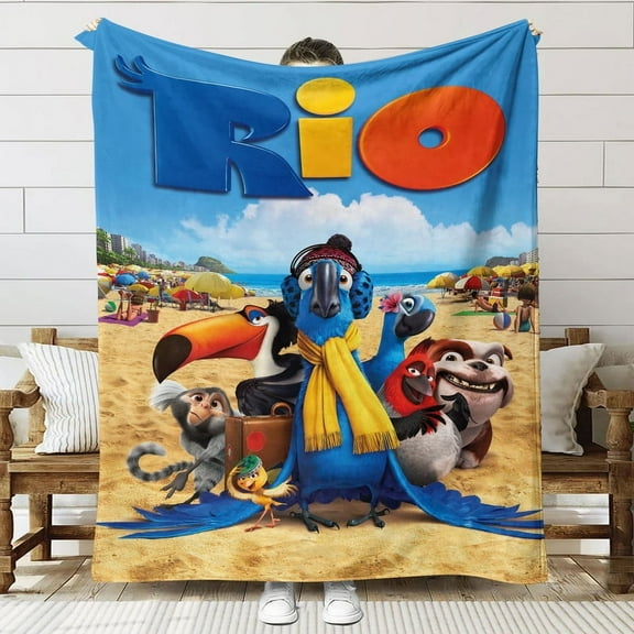 Movie Rio Throw Blanket Gifts for Fans Lover Girls Boys Women Present Hoodie Him Bed 60"x80"