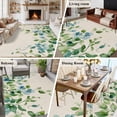 thumbnail image 6 of Spring Blue Flower Area&nbsp;Rug 5x7ft Country Watercolor Blue Floral Green Leaf Linen Non-Slip&nbsp;Washable Square&nbsp;Rugs Soft Felt Indoor Floor Mat for Bedroom Kitchen Living Room Bathroom, 6 of 9