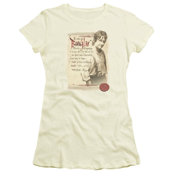 The Hobbit Burglar S/S Junior Women's T-Shirt Sheer Cream