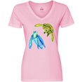 thumbnail image 3 of Inktastic Sea Turtles Swimming Together Women's V-Neck T-Shirt, 3 of 5
