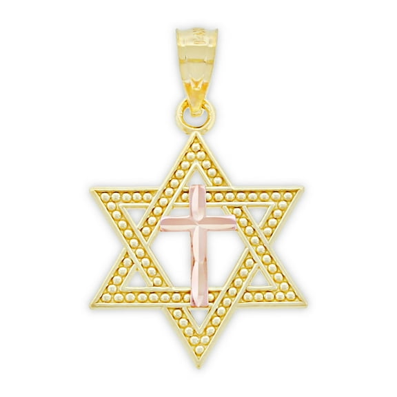 Charm America - Gold Interfaith Multi Religion Charm - 10 Karat Solid Gold
