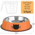 thumbnail image 3 of Tazones para Gato Legendog Acero Inoxidable Antideslizante Set de 3, 3 of 7