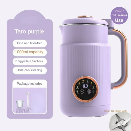 

Automatic 220V Mini Filter-free Soy Milk Maker with 1000ML Capacity - Ideal for Cooking Rice Paste Delicious Food Blender and Fresh Fruit Juicer