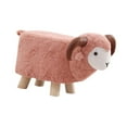 thumbnail image 4 of yotijay Animal Footstool Cartoon Footrest Ottoman for Living Rooms Entryway Playroom Pink, 4 of 9