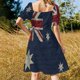 thumbnail image 5 of Vestido vintage de manga corta con bandera australiana, ropa de mujer, vestidos de noche de lujo ., 5 of 7
