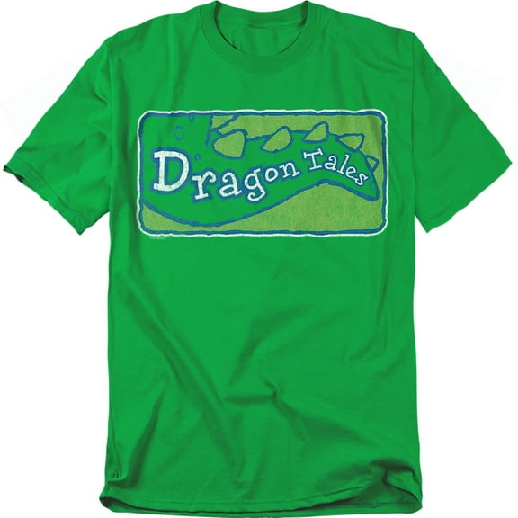 Dragon Tales T-Shirt Logo Distressed Unisex Graphic Tee For Men & Women Kelly Green