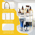 thumbnail image 4 of 360° Rotating Makeup Organizer, Bathroom Make Up Spinning Holder Rack, Large Capacity Cosmetics Storage Vanity Shelf Countertop-transparent, 4 of 5