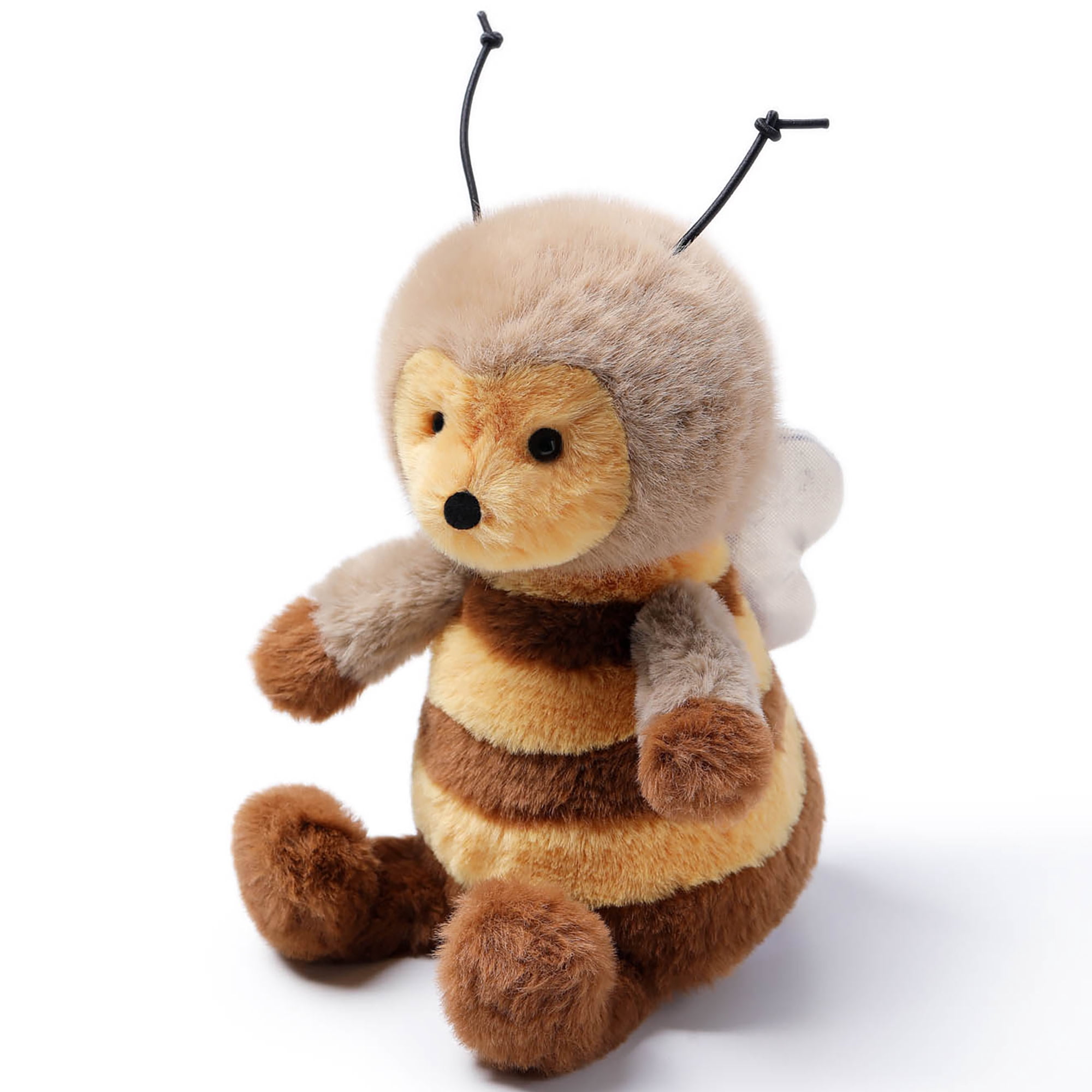 McHugs: Garden Series - Brownie Bee - 7" Brown & Yellow Stuffed Animal Plush, Soft Weighted Cuddle Toy, Cozy Comfort Play Companion, Baby-Toddler-Kids