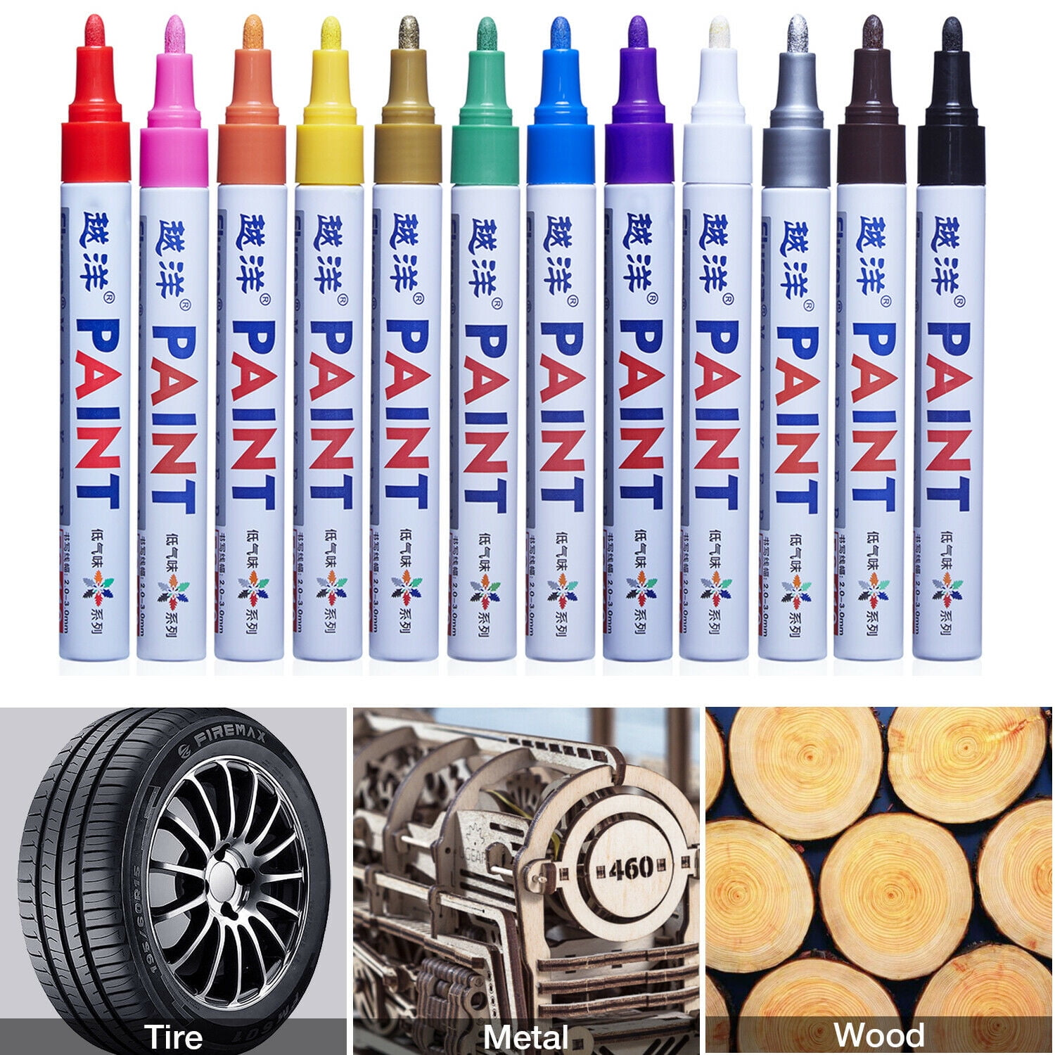 Waterproof Permanent Paint Marker Pen For Car Tyre Tire Tread Rubber Metal POWER 