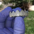 thumbnail image 3 of Real 925 Sterling Silver Grillz CZ Micro Pave Bling Pre-Made Top Teeth Hip Hop Grills, 3 of 8