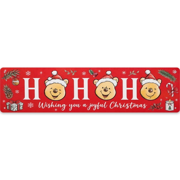 Metal Christmas metal sign 16x4 inch - Vintage Holiday Wall Decor
