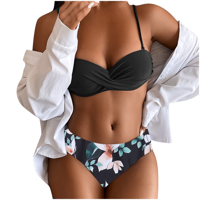 Elegante traje de baño cómodo de acero para mujer, traje de baño dividido de Bikini duro OAVQHLG3B Store lin121212