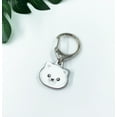 thumbnail image 3 of Dog Keychain, Puppy Keyring Keyfob Metal Pet ID Tags for Clothing Bag Adornment Accessory 2#-White Pomeranian, 3 of 5