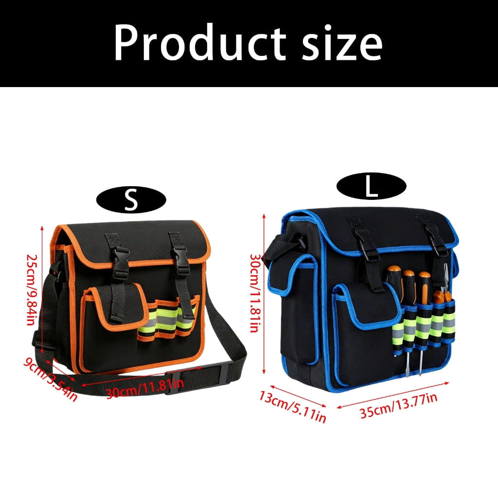 PatungKu Tool Bag Wide Mouth Tool Storage Bag Tool Organizer Bag Screwdriver Home Organizer for Indoor and Outdoor Gardening