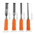 thumbnail image 2 of 4pcs Multi-function Carving Chisel Carpenter Engraving Chisel Wood Craft DIY Engraving Tool Flat Tip Chisel, 2 of 5