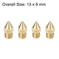 thumbnail image 2 of Boquilla de impresora 3D Uxcell para cabezal de extrusión MK8 para filamento de 1.75mm de latón 0.2mm-0.5mm Total 5pcs, 2 of 5