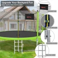 thumbnail image 2 of 14FT Recreational Trampoline with Enclosure Net and Ladder, SEGMART Outdoor Trampoline with Basketball Hoop, Backyard Trampoline, Heavy Duty Round Trampoline for Kids and Adults, 2 of 7