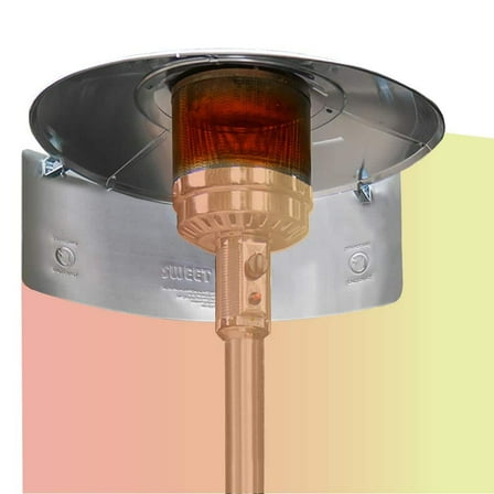 Pro - 35 in. x 15 in. Aluminum Patio Heat Reflector for Round Top Heaters with Pro Clamps - Universal Fit