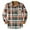 Orange, variant on XMMSWDLA Mens Plus Top Plaid Padded Shirts Casual Long Sleeve Button Down Lapel Jackets Slim Fit Winter Warm Tops Blouse