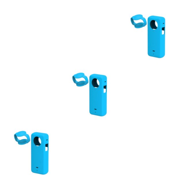 Funda de silicona Injueey no deformable para cámara Insta 360 X3 color Azul