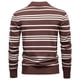 thumbnail image 3 of Ceisia Men's Fall/Winter Gift Casual Striped Knitted Fabric Turndown Collar/Lapel Long Sleeve Sweater - Comfortable Daily Out door Wear, 3 of 8