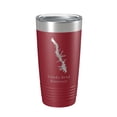 thumbnail image 1 of Toledo Bend Reservoir Tumbler Lake Map Travel Mug Insulated Laser Engraved Coffee Cup Louisiana Texas 20 oz Maroon, 1 of 1