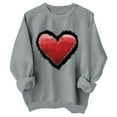 thumbnail image 1 of WEAIXIMIUNG T-Shirts de Pâques et de la Saint-Valentin pour Filles et Enfants, Chandails en Molleton Graphiques Mignons pour la Saint-Valentin, Manches Longues, Col Rond, Hauts de Vacances 3-4 Ans, 1 of 2