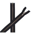 thumbnail image 1 of YKK #5 Antique Brass Brass - Separating Zipper. Color Black. Made in The USA. (1 Zipper/Pack) (16" Inches), 1 of 2