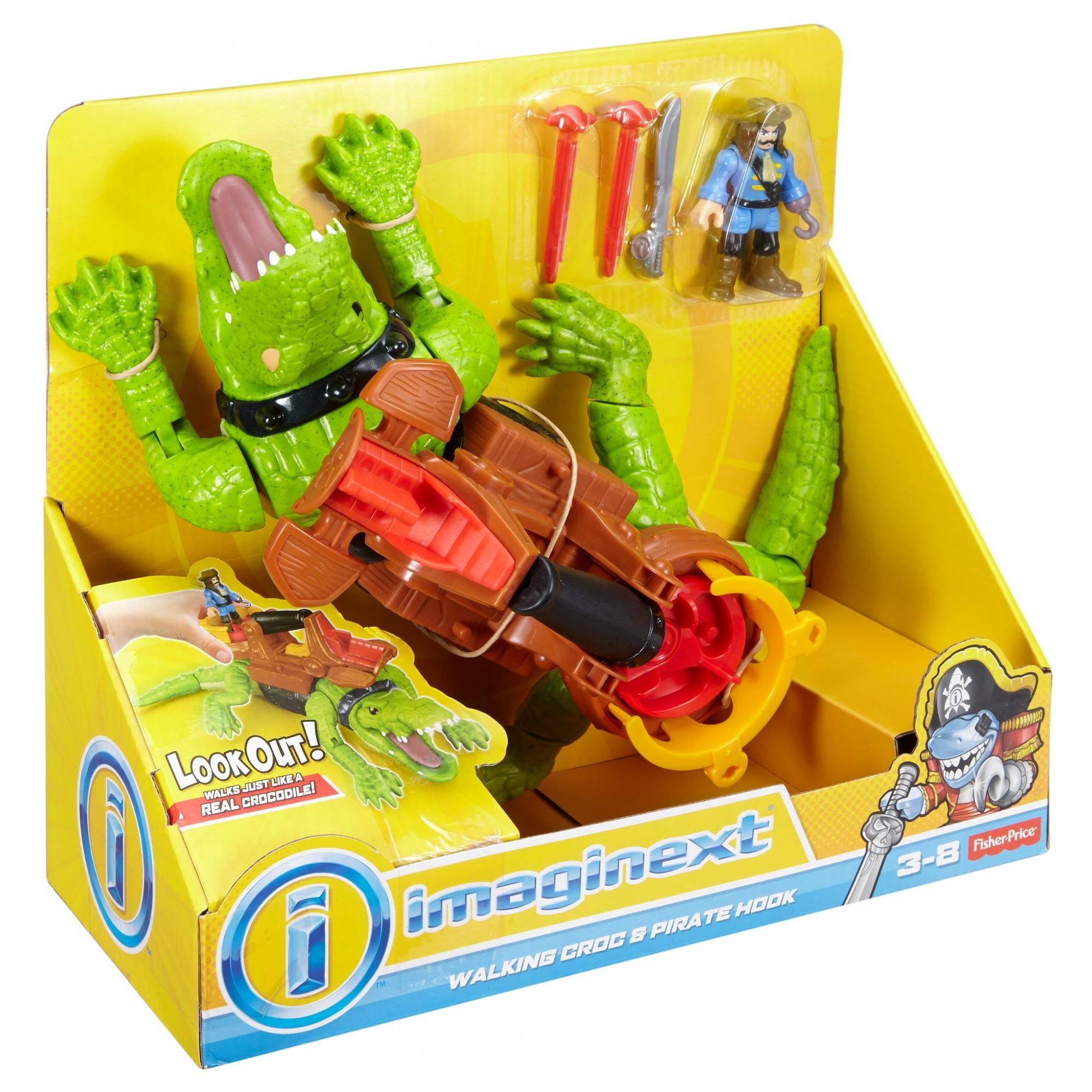 Imaginext walking croc & pirate hook playset 2025
