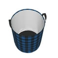 thumbnail image 4 of Xecao Blue Black Plaid Print Laundry Hamper Basket,designed for Blanket Storage and Nursery Clothes in the Bedroom, 4 of 8