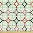 thumbnail image 2 of Retro Fabric by the Yard, Hexagonal Shaped Cut Lines Attached with Vertical Squares Delicate Modern Pattern, Upholstery Fabric for Dining Chairs Home Decor Accents, Multicolor by Ambesonne, 2 of 5