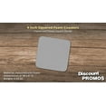 thumbnail image 4 of 10 Squared Foam Coasters Pack, 4 inch - PU Foam, Foldable - Grey, 4 of 5