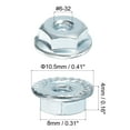 thumbnail image 3 of Uxcell #6-32 Serrated Flange Hex Lock Nuts, Carbon Steel Zinc Plated 50 Pack, 3 of 5