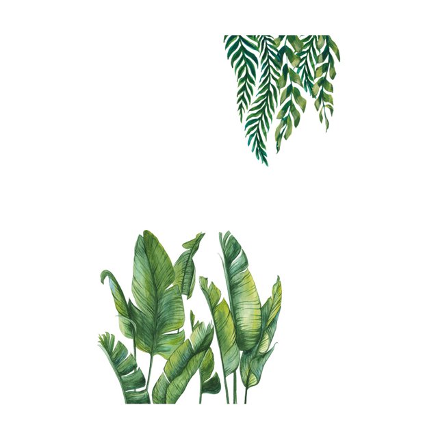 1 juego de pegatinas de pared de plantas verdes, pegatinas de pared de hojas de bricolaje extraíbles, decoración de pared de vid de árbol colgante para sala de estar, dormitorio, oficina, decoración JAMW Sencillez