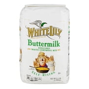 (2 Pack) White Lily Buttermilk Enriched White Cornmeal Mix Self-Rising, 5.0 LB